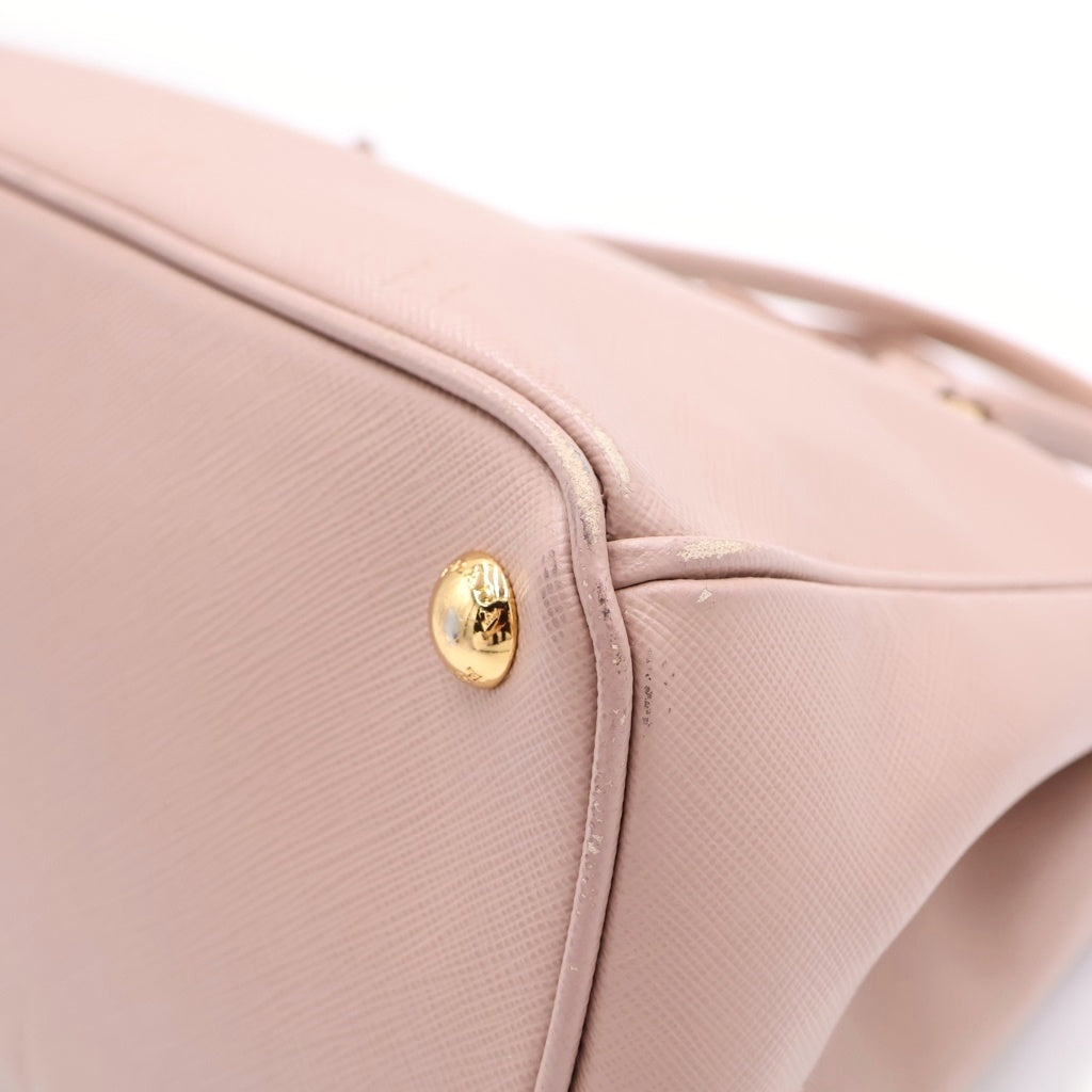 PRADA(プラダ) サフィアーノ ガレリア スモール レザー 2WAY ショルダーバッグ ハンドバッグ BN1801 ピンクベージュ ピンク レディース