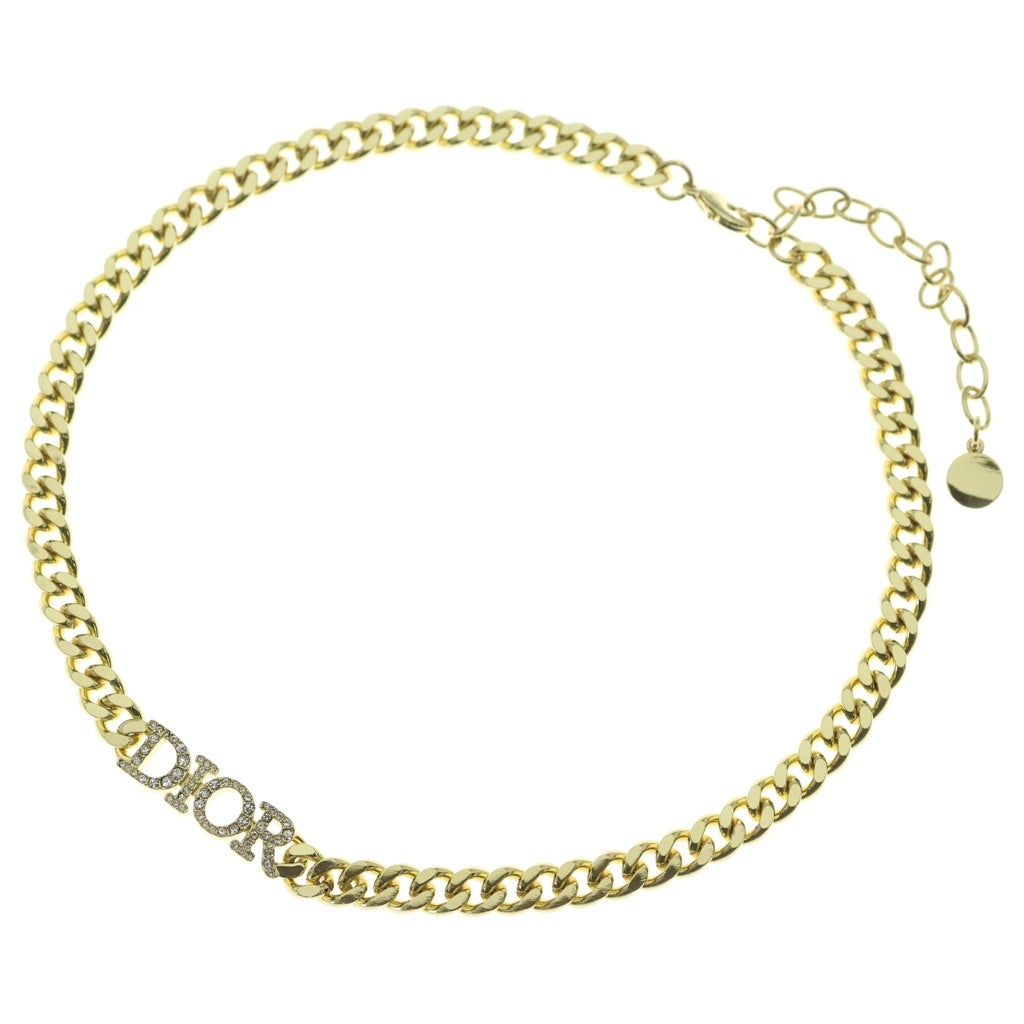 Christian Dior(クリスチャンディオール) ディオレボリューション ロゴ ラインストーン GP チョーカー ネックレス N1583DVOCY_D301 ゴールド N1583DVOCY_D301 レディース