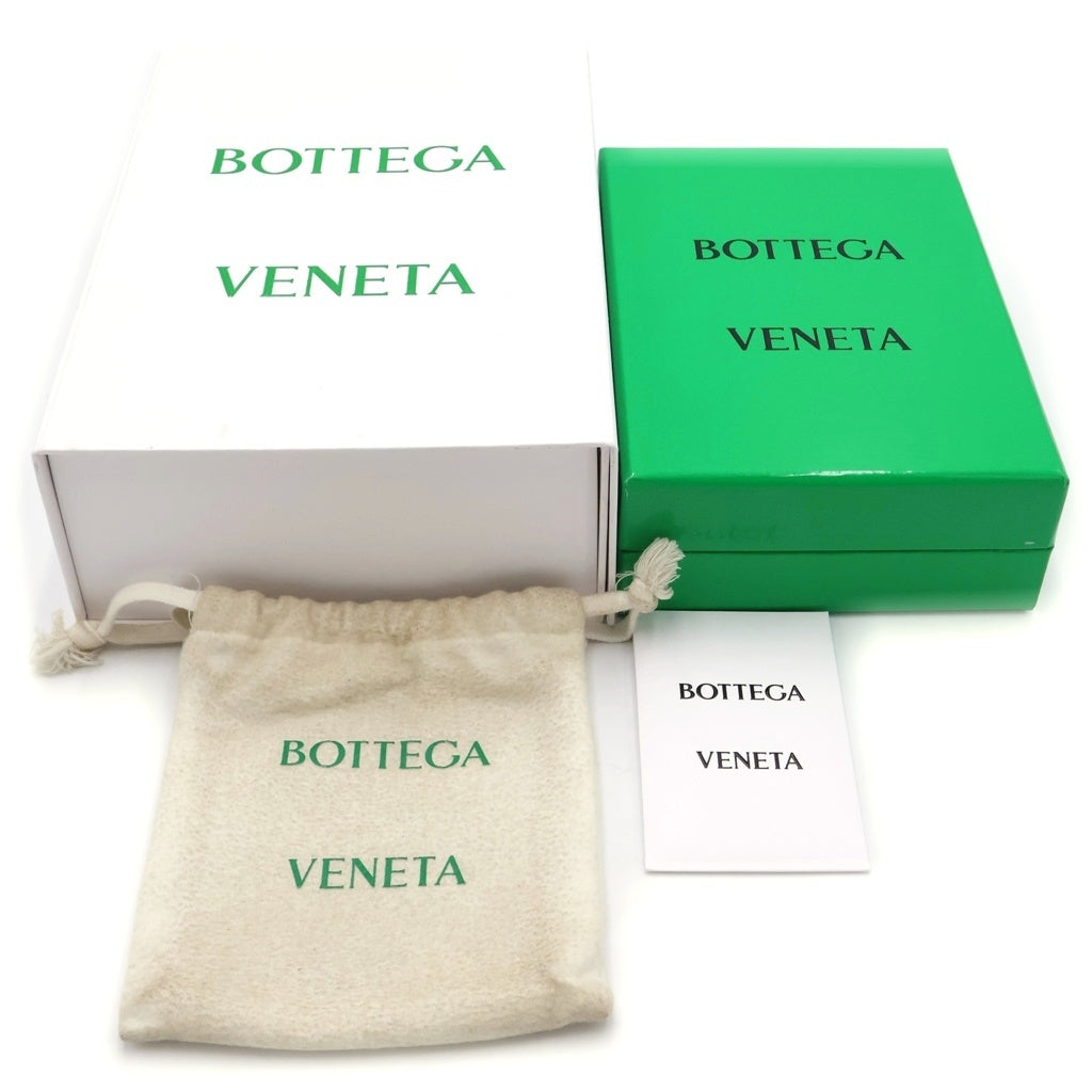 BOTTEGA VENETA(ボッテガヴェネタ) イントレチャート 5 アヴェニュー ステッチ バイフォールド 2つ折り財布 コンパクトウォレット ブラック レザー A00545762X