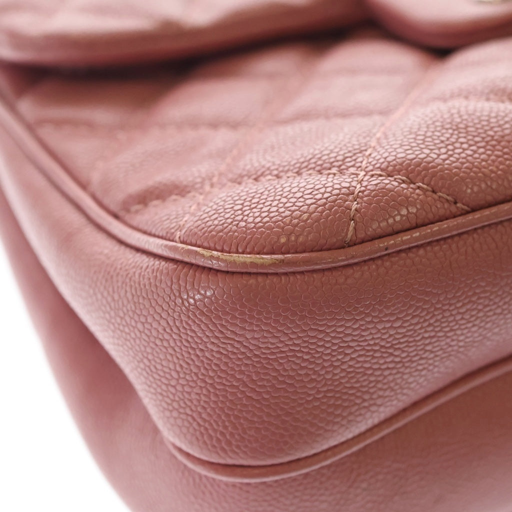 CHANEL(シャネル) マトラッセ22 ミニマトラッセ キャビアスキン シルバー金具 チェーンショルダー A57047 ピンク レディース