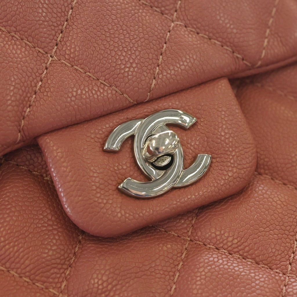 CHANEL(シャネル) マトラッセ22 ミニマトラッセ キャビアスキン シルバー金具 チェーンショルダー A57047 ピンク レディース