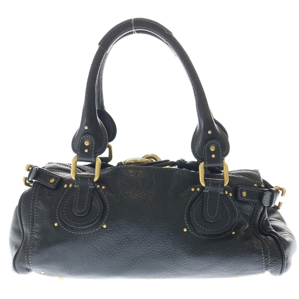 Chloe(クロエ) パディントン ハンドバッグ ボストンバッグ ブラック レザー ゴールド金具