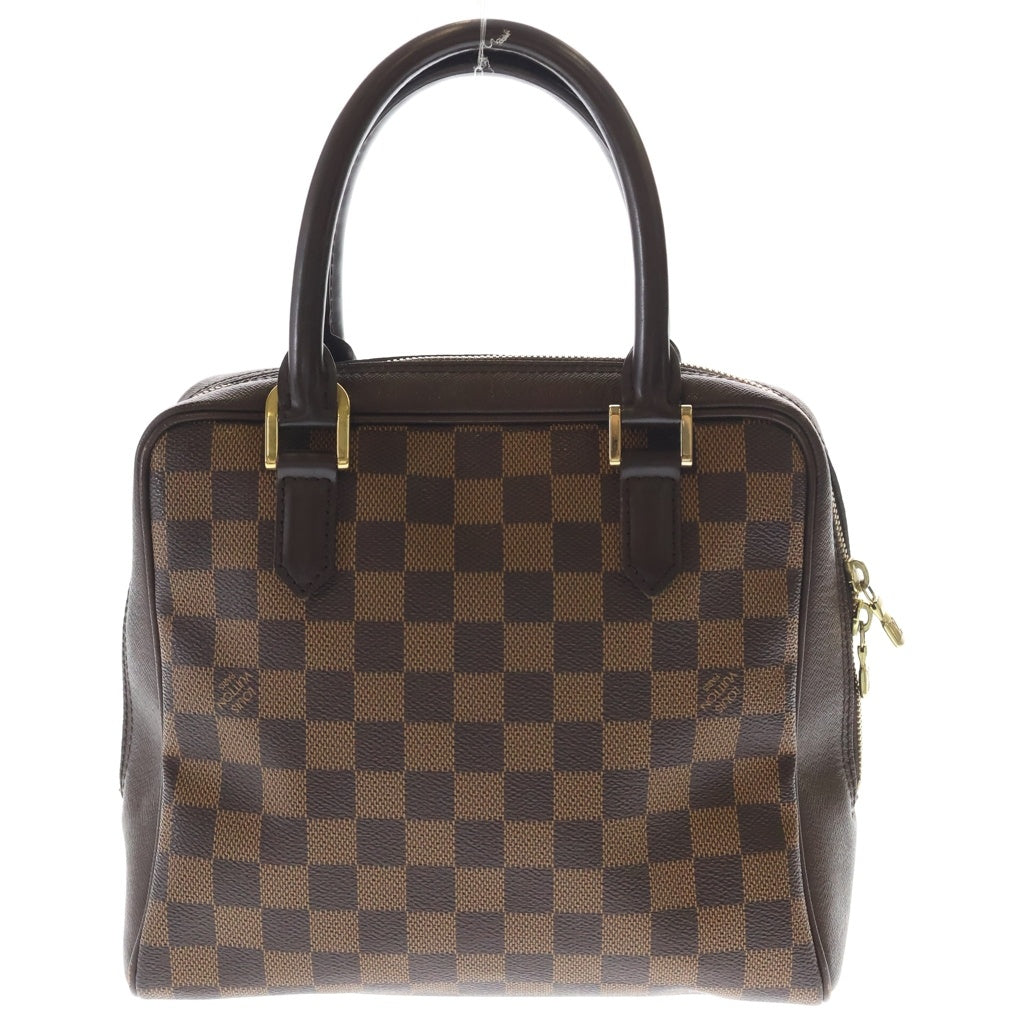 LOUIS VUITTON(ルイヴィトン) ダミエ ブレラ ハンドバッグ ブラウン レザー×PVC N51150 ゴールド金具 レディース