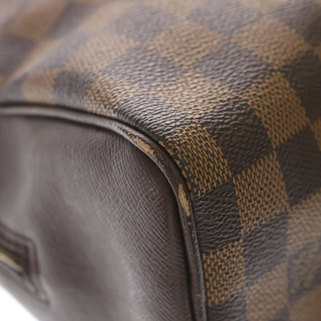 LOUIS VUITTON(ルイヴィトン) ダミエ ブレラ ハンドバッグ ブラウン レザー×PVC N51150 ゴールド金具 レディース