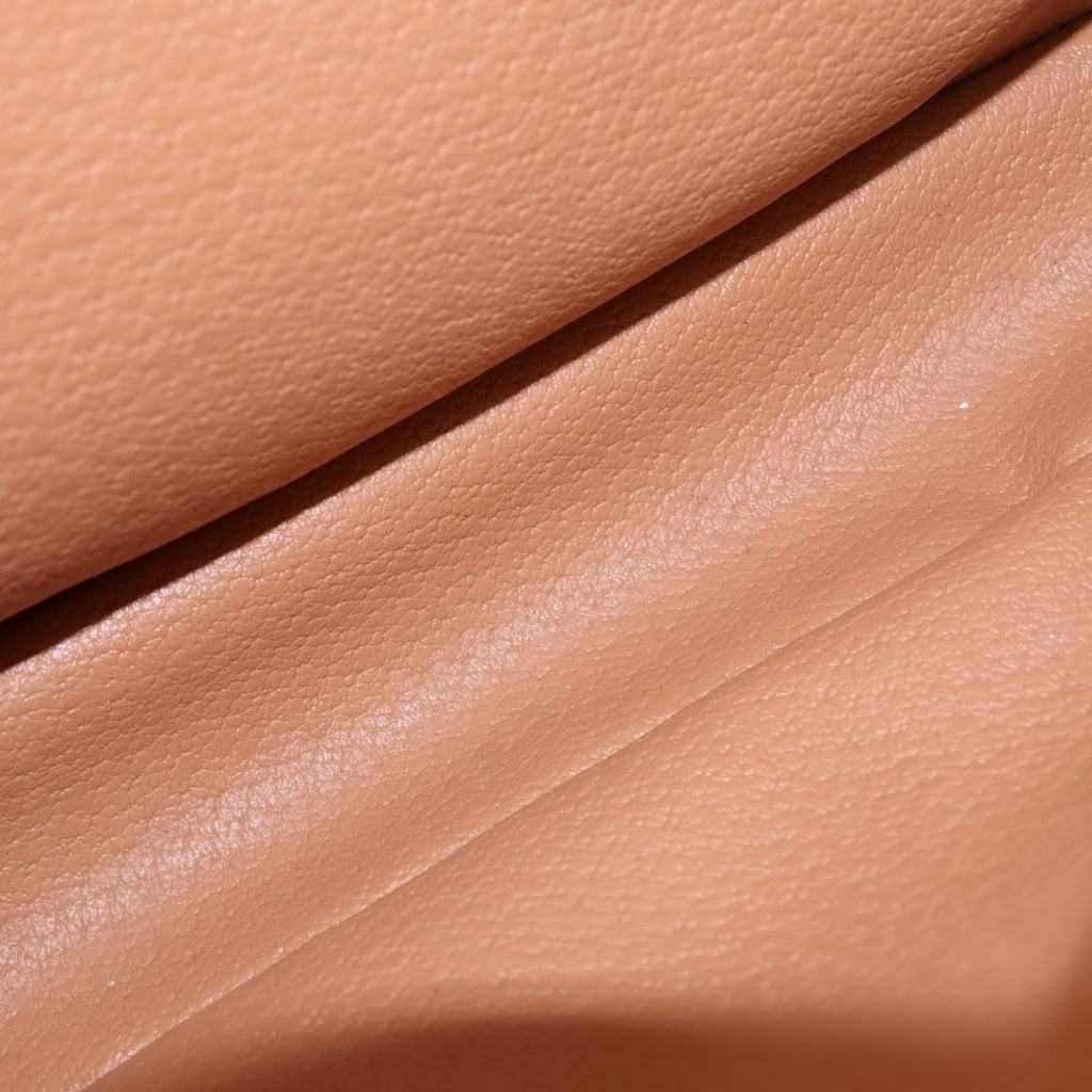 CELINE(セリーヌ) マカダム ハンドバッグ ベージュ レザー×PVC ゴールド金具 レディース