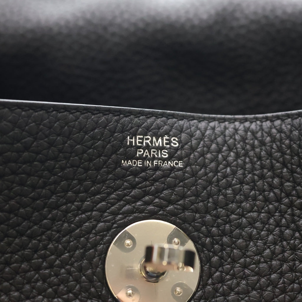 HERMES(エルメス) リンディ30 トリヨンクレマンス シルバー金具 Y刻印 ハンドバッグ ブラック