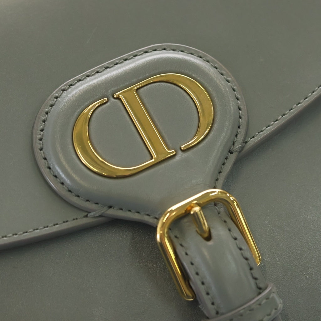 Christian Dior(クリスチャンディオール) BOBBY ボビー ミディアム レザー ショルダーバッグ グレー レディース