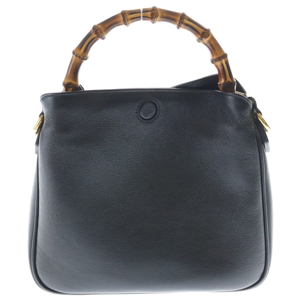 GUCCI(グッチ) ダイアナ スモール バンブー レザー ショルダーバッグ 2WAY ハンド ショルダー バッグ ブラック 746251 レディース