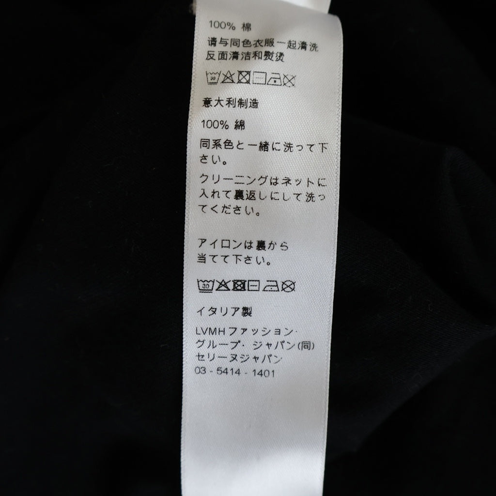 CELINE(セリーヌ) フロントプリントロゴTシャツ ブラック #L