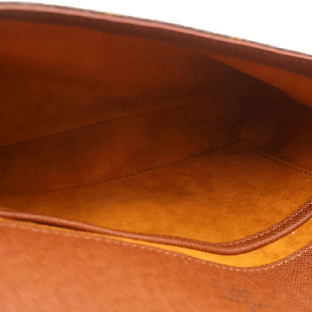 LOUIS VUITTON(ルイヴィトン) モノグラム ミュゼットタンゴ ショルダーバッグ ブラウン レザー×PVC M51257 ゴールド金具 レディース