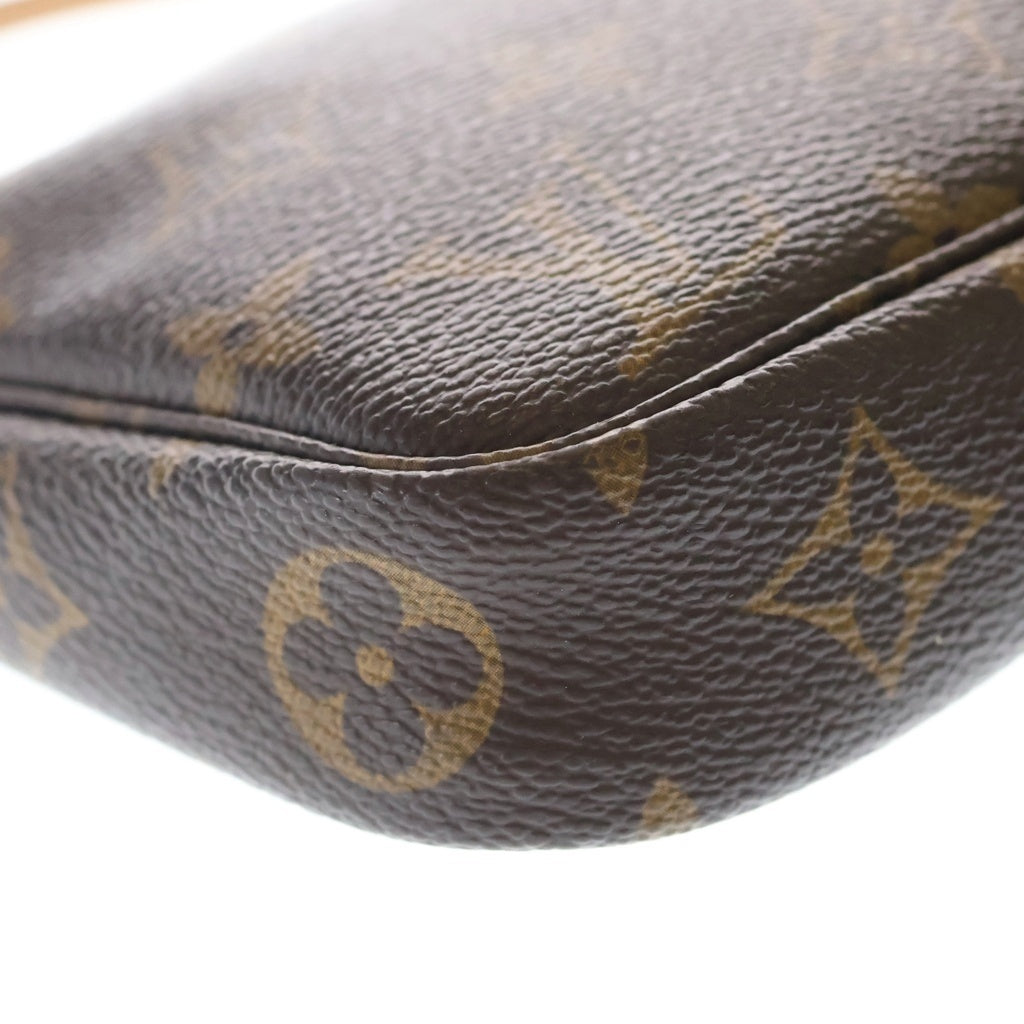 LOUIS VUITTON(ルイヴィトン) モノグラム アクセソワール ハンドバッグ ブラウン レザー×PVC M51980 ゴールド金具 レディース