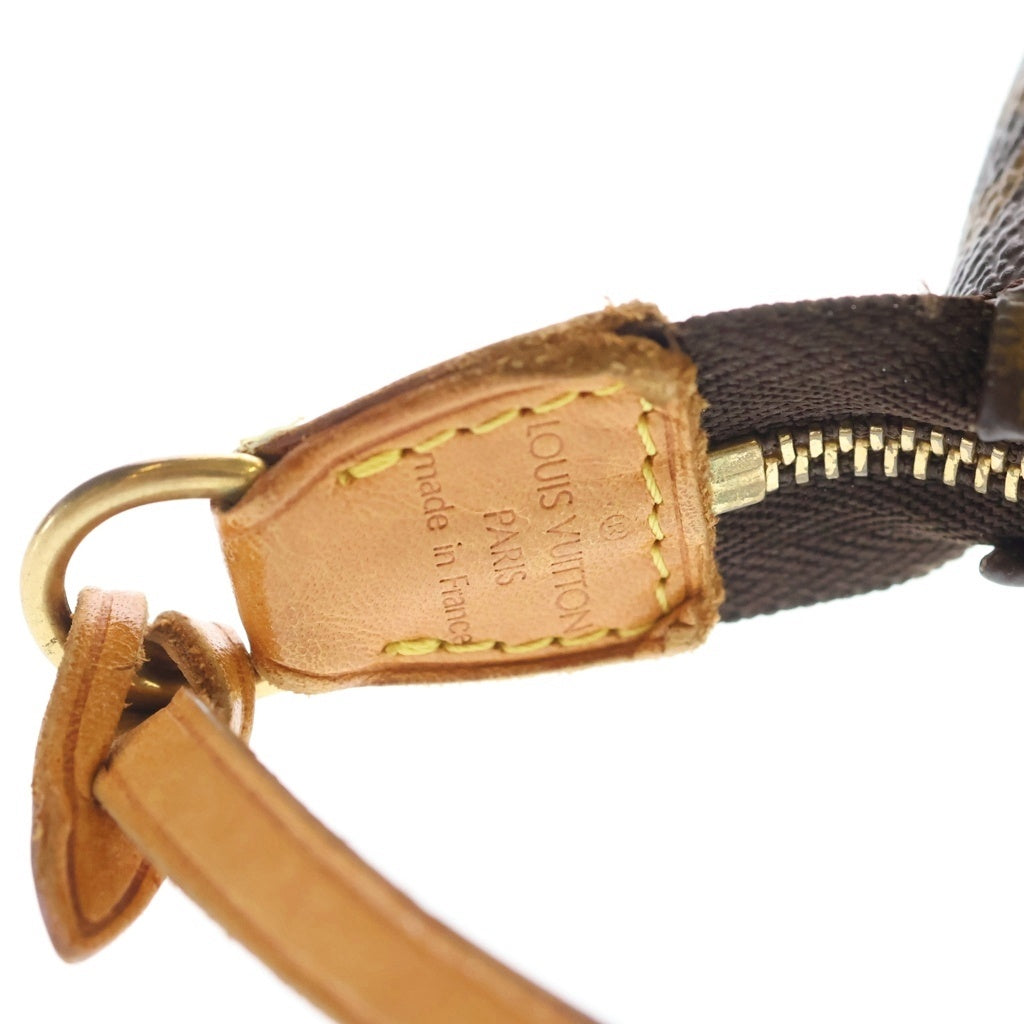 LOUIS VUITTON(ルイヴィトン) モノグラム アクセソワール ハンドバッグ ブラウン レザー×PVC M51980 ゴールド金具 レディース