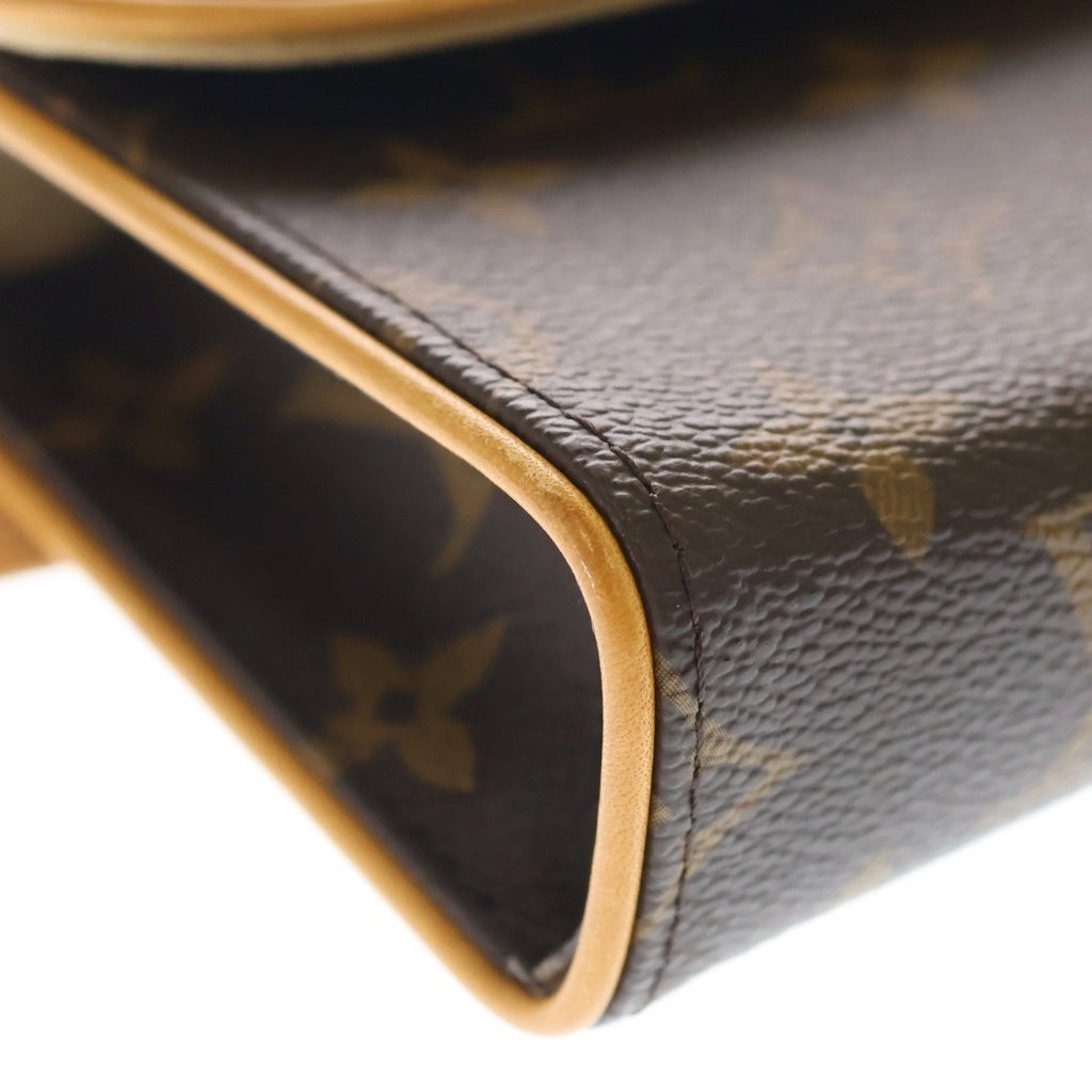 LOUIS VUITTON(ルイヴィトン) モノグラム ポシェットフロランティーヌ ウエストバッグ ショルダーバッグ ブラウン PVC×レザー M51855 ゴールド金具 レディース