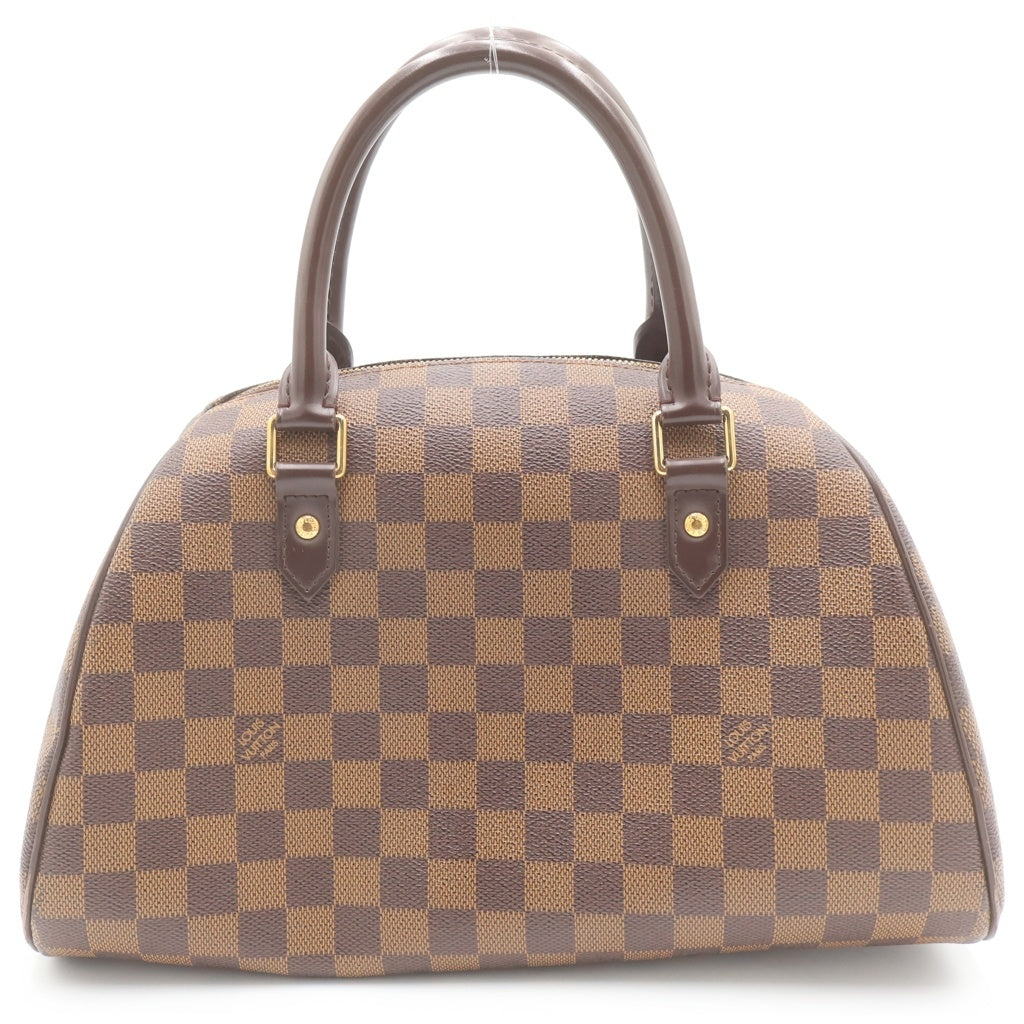 LOUIS VUITTON(ルイヴィトン) ダミエ リベラMM ハンドバッグ ブラウン PVC×レザー N41434 ゴールド金具 レディース