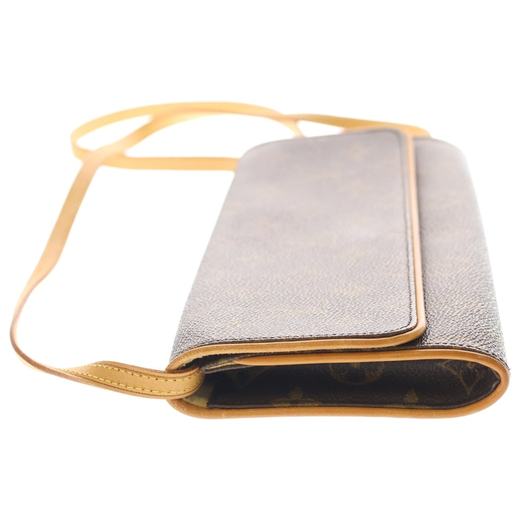 LOUIS VUITTON(ルイヴィトン) モノグラム ポシェットツインGM ショルダーバッグ レザー ブラウン M51852 レディース