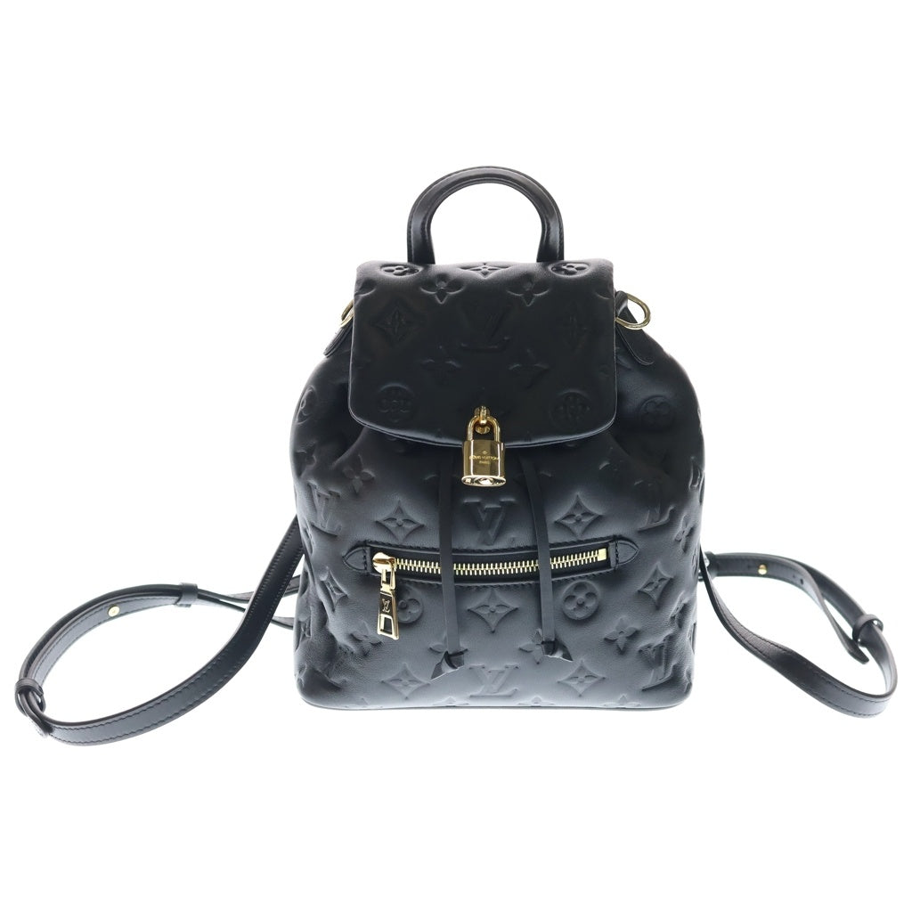 LOUIS VUITTON(ルイヴィトン) クッサン バックパック PM リュックサック バックパック ブラック レザー M13357 ゴールド金具 レディース
