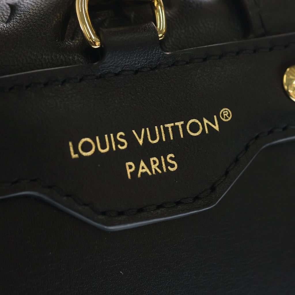 LOUIS VUITTON(ルイヴィトン) クッサン バックパック PM リュックサック バックパック ブラック レザー M13357 ゴールド金具 レディース