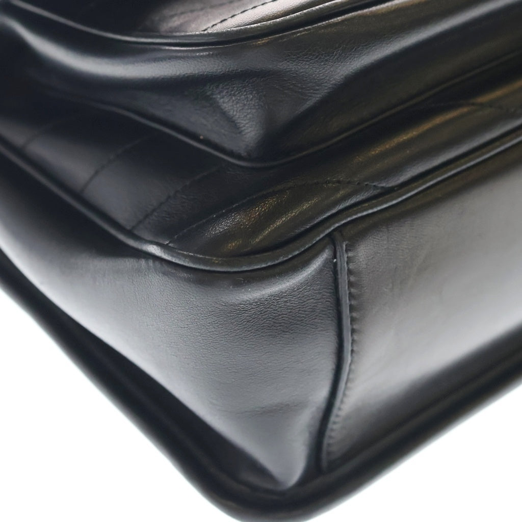 SAINT LAURENT PARIS(サンローランパリ) ニキ ミディアム カサンドラロゴ レザー チェーンショルダーバッグ ゴールド金具 ブラック 498894 レディース