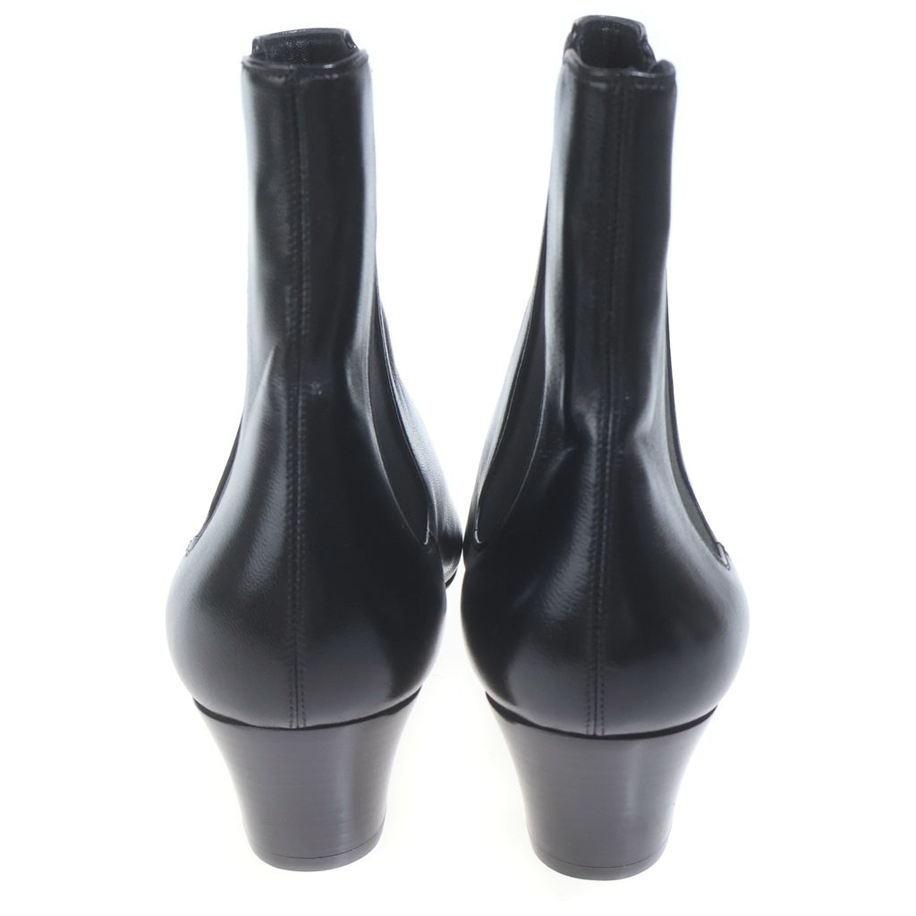 SAINT LAURENT PARIS(サンローランパリ) RAINER チェルシー レザー ヒール サイドゴア ショート ブーツ シューズ ブラック 776885