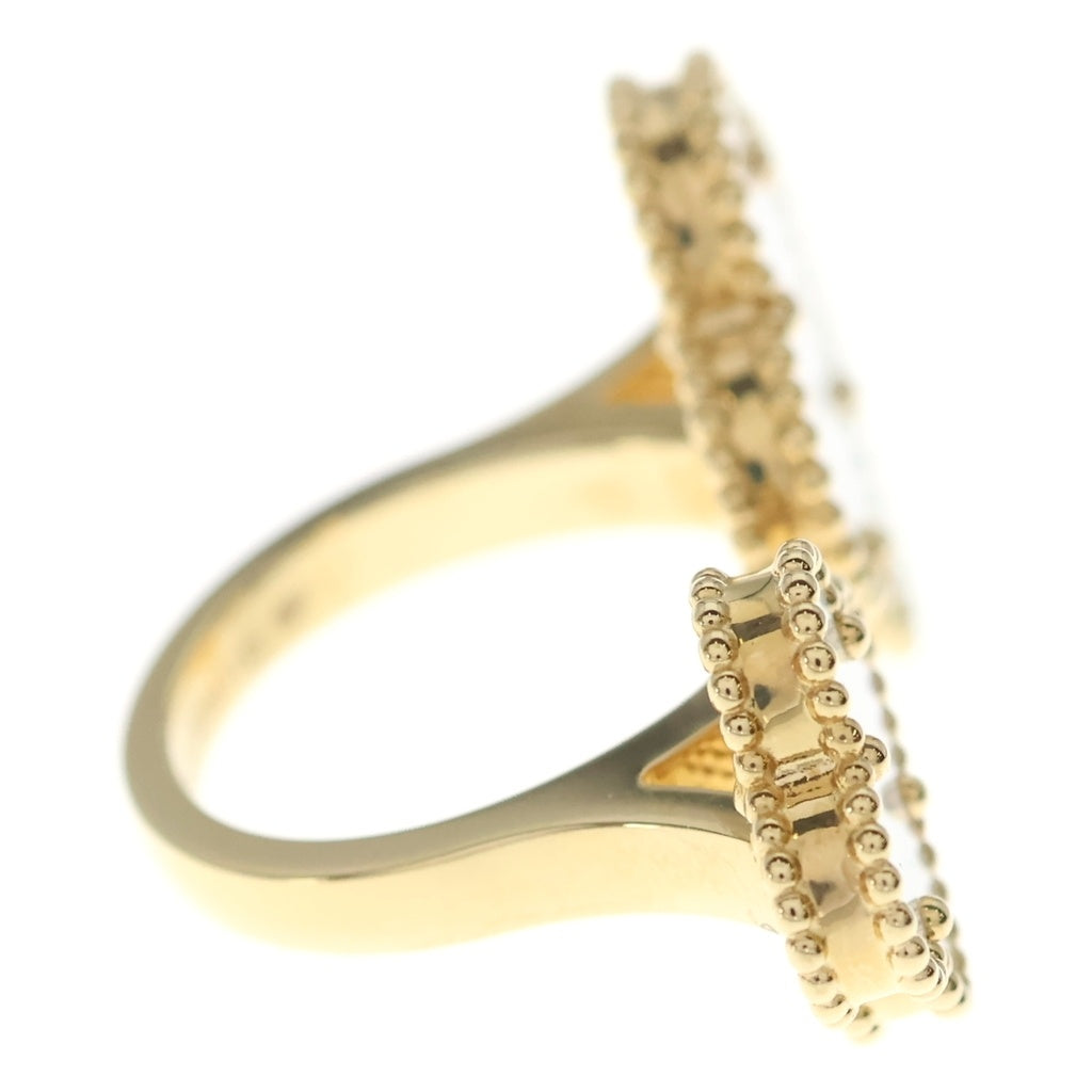 Van Cleef & Arpels(ヴァンクリーフアンドアーペル) マジックアルハンブラ アントレ レ ドア マザーオブパール リング Au750 K18 YG イエローゴールド VCARN05551 レディース