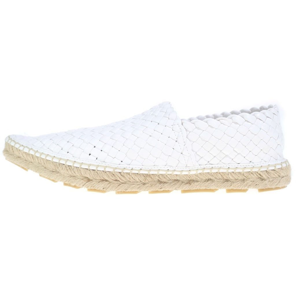 BOTTEGA VENETA(ボッテガヴェネタ) イントレチャート エスパドリーユ スリッポン シューズ レザー ホワイト
