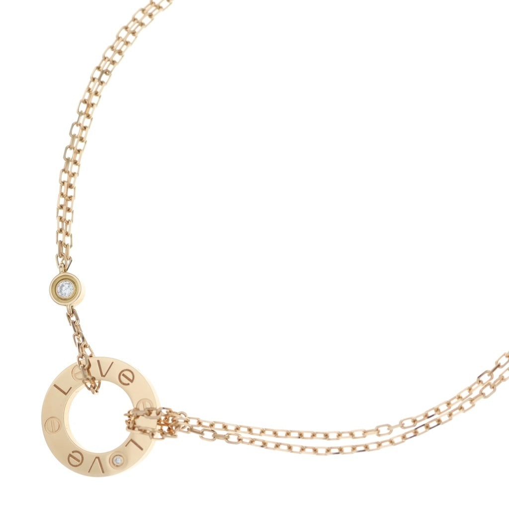 Cartier(カルティエ) ラブサークル 2Pダイヤ ネックレス K18PG ピンクゴールド B7224509 レディース