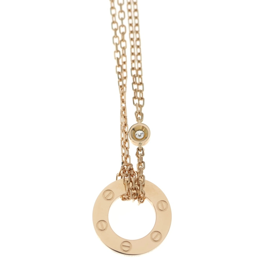 Cartier(カルティエ) ラブサークル 2Pダイヤ ネックレス K18PG ピンクゴールド B7224509 レディース