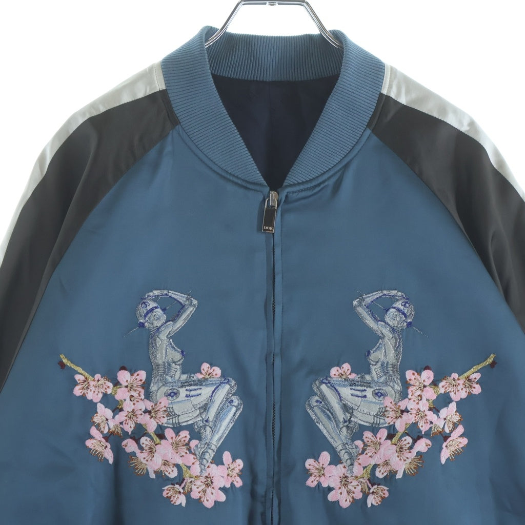 DIOR(ディオール) 19AW ×空山基 刺繍 スカジャン スーベニア ジャケット ブルー #52 933C435A4516