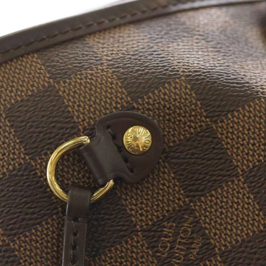 LOUIS VUITTON(ルイヴィトン) ダミエ ネヴァーフルMM トートバッグ ハンドバッグ ブラウン レザー×PVC N40599 ゴールド金具 レディース