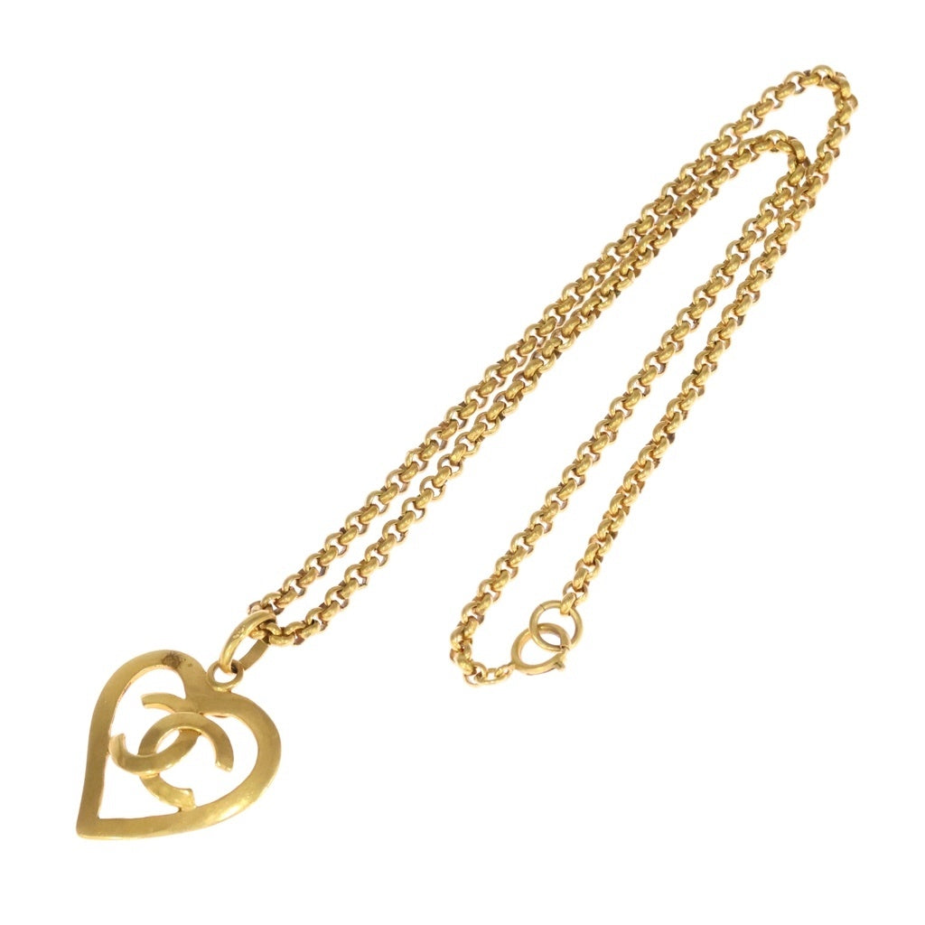 CHANEL(シャネル) ココマーク ハート ネックレス ゴールド 95P レディース