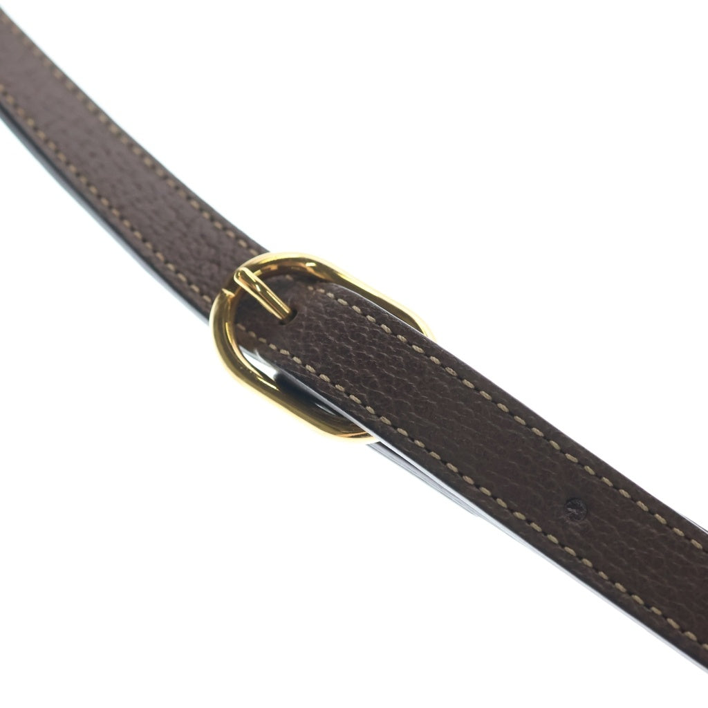 GUCCI(グッチ) オフィディア ミニショルダーバッグ PVC レザー ゴールド金具 ブラウン 517350 レディース