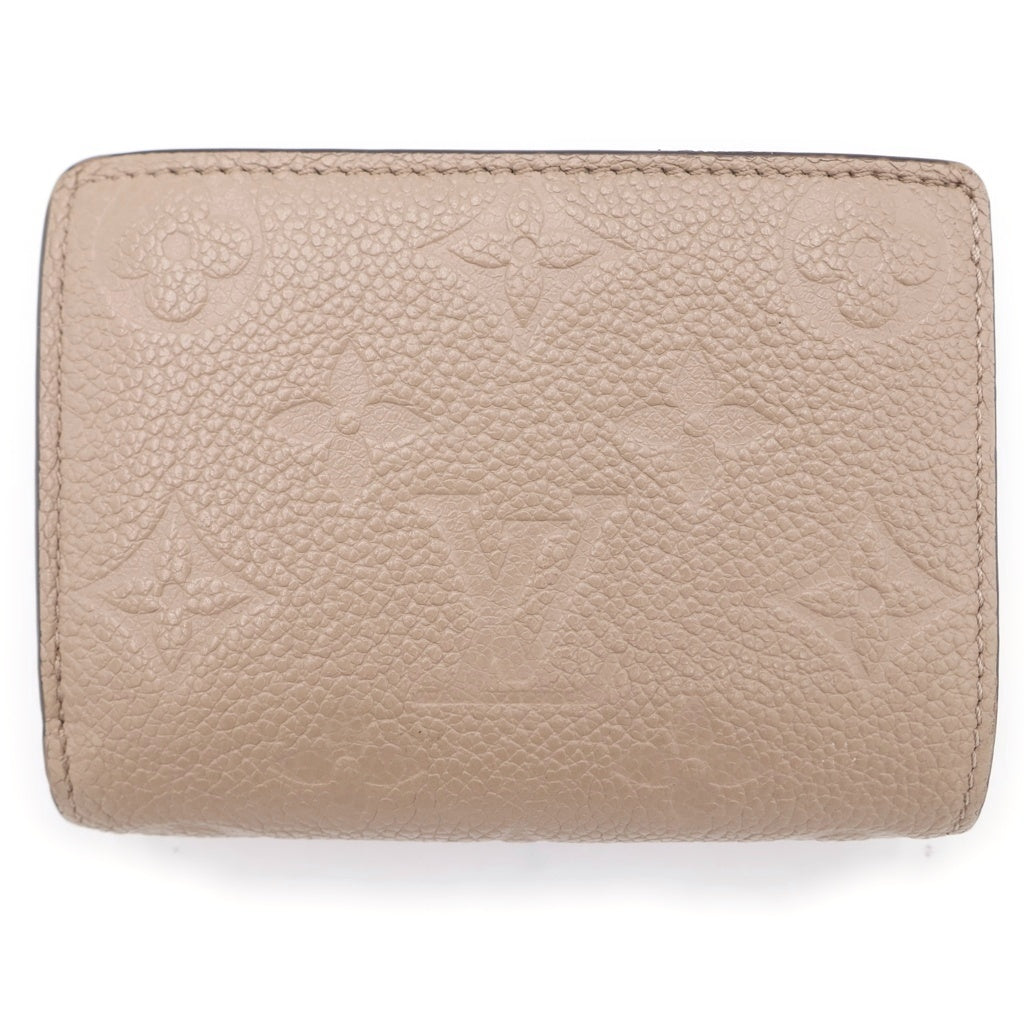 LOUIS VUITTON(ルイヴィトン) モノグラム・アンプラント ポルトフォイユ・クレア 二つ折り財布 コンパクトウォレット ベージュ クレーム レザー M80152 ゴールド金具