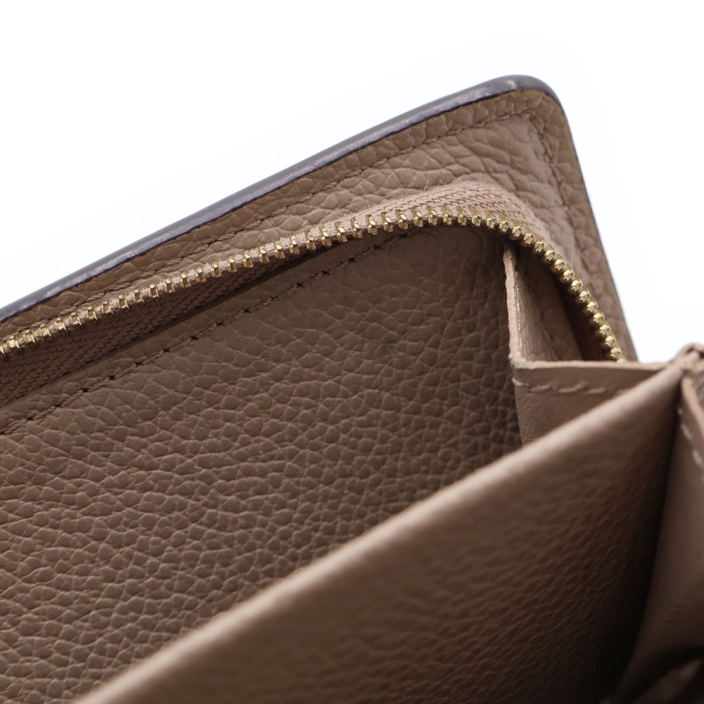 LOUIS VUITTON(ルイヴィトン) モノグラム・アンプラント ポルトフォイユ・クレア 二つ折り財布 コンパクトウォレット ベージュ クレーム レザー M80152 ゴールド金具