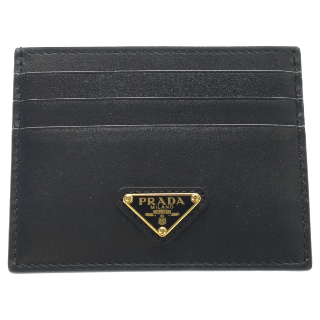 PRADA(プラダ) サフィアーノ トライアングルロゴ カードケース 名刺入れ ブラック レザー 1MC025 レディース