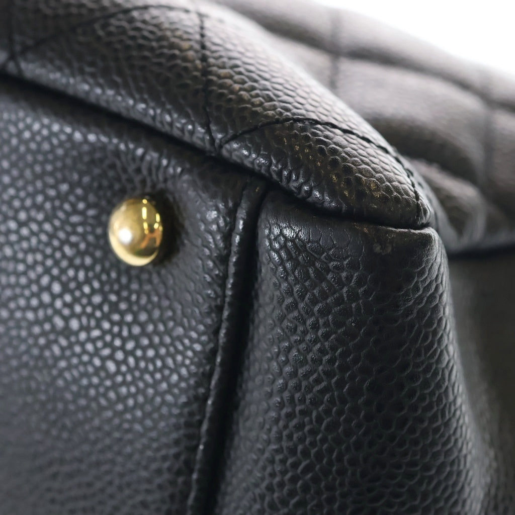 CHANEL(シャネル) マトラッセ プチタイムレストート チェーン ハンド ショルダーバッグ キャビアスキン ゴールド金具 ブラック A18004 11番台 レディース