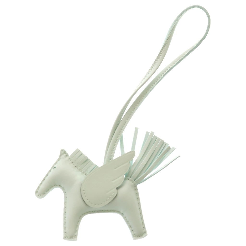 HERMES(エルメス) ロデオチャーム ペガサスPM バッグチャーム ライトブルー アクア レザー レディース