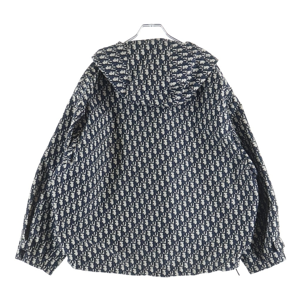 Christian Dior(クリスチャンディオール) Oblique Jacquard Technical Taffeta オブリークジャカードテクニカルタフタ フロントジップパーカー グレー/ネイビー 327C25A2970 レディース