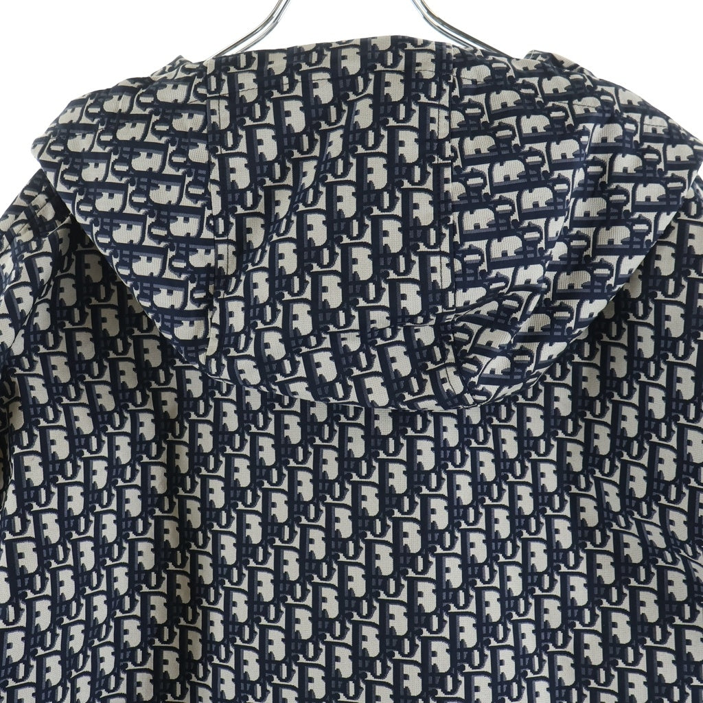 Christian Dior(クリスチャンディオール) Oblique Jacquard Technical Taffeta オブリークジャカードテクニカルタフタ フロントジップパーカー グレー/ネイビー 327C25A2970 レディース