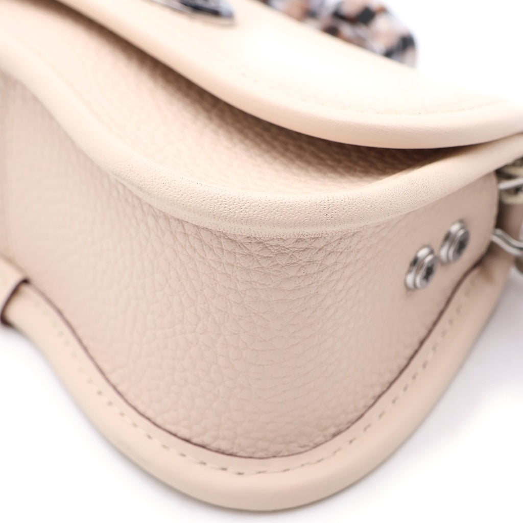 COACH(コーチ) ウェイビー ディンキーバッグ ショルダーバッグ ベージュ レザー シルバー金具 レディース