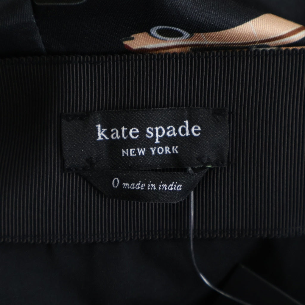 Kate Spade(ケイトスペード) カーズプリーツ ミディスカート ひざ丈 ブラック #0 レディース
