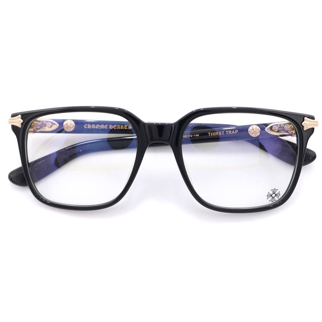 CHROME HEARTS(クロムハーツ) THIRST TRAP メガネ ブラック GP 55□19-146