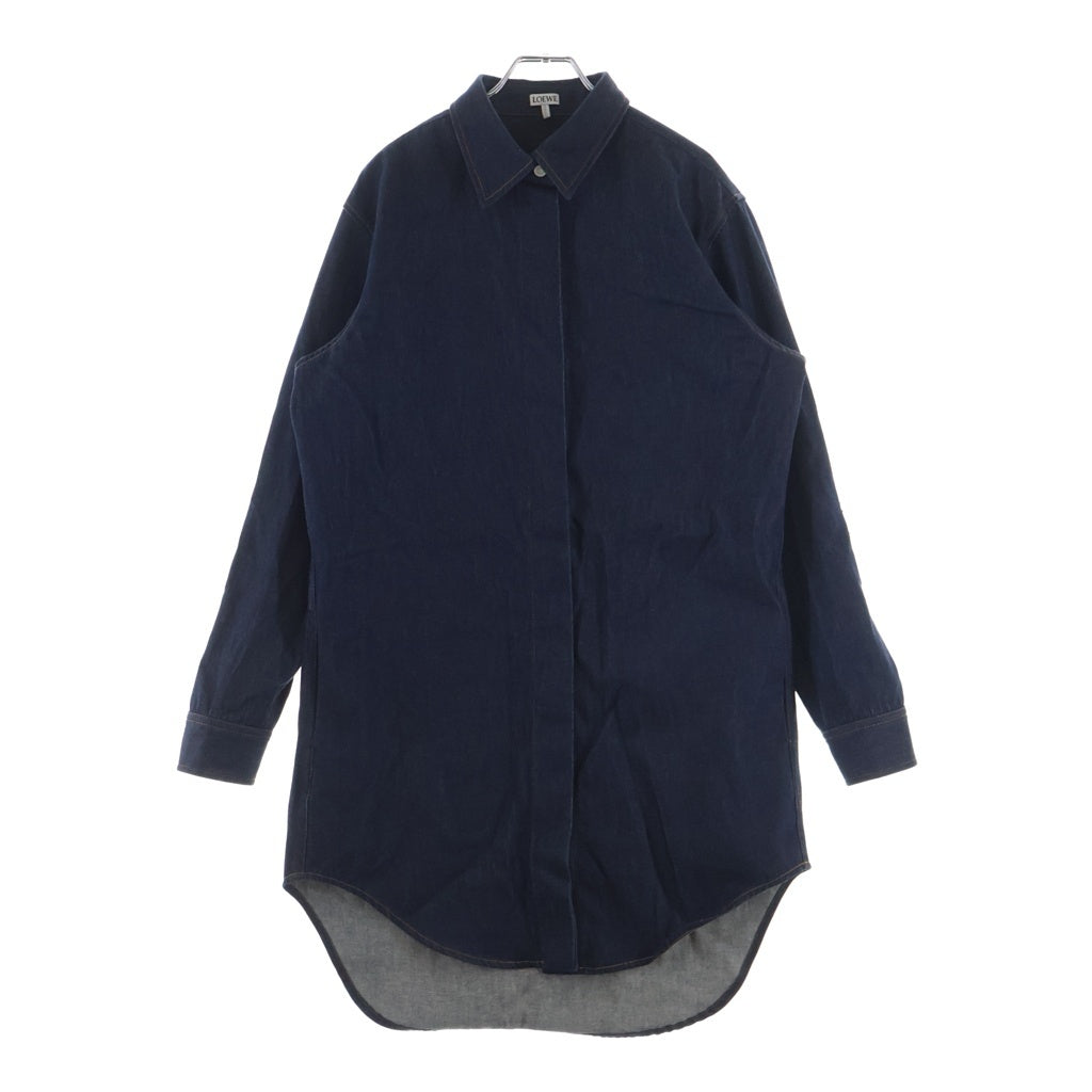 LOEWE(ロエベ) オーバーサイズデニムシャツ インディゴ ブルー #36 1727170 レディース
