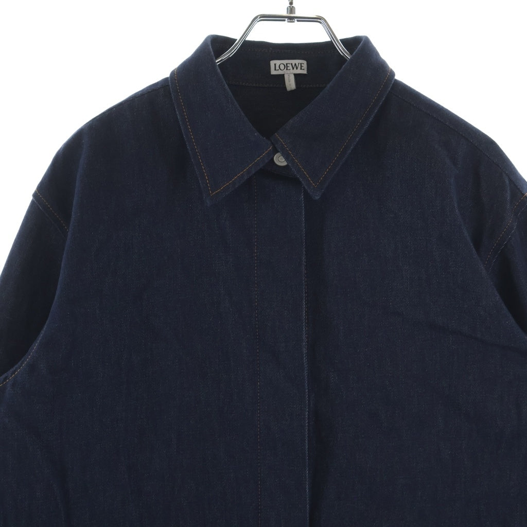 LOEWE(ロエベ) オーバーサイズデニムシャツ インディゴ ブルー #36 1727170 レディース