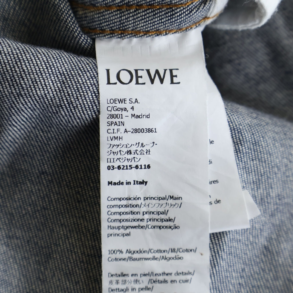 LOEWE(ロエベ) オーバーサイズデニムシャツ インディゴ ブルー #36 1727170 レディース