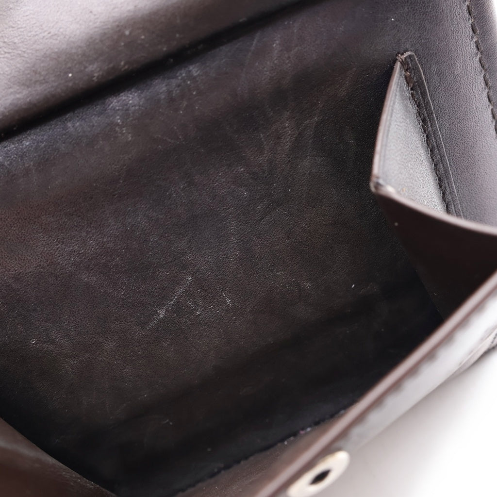 Berluti(ベルルッティ) カリグラフィ コンパクトウォレット 2つ折り財布 レザー ブラウン