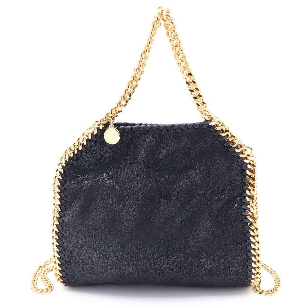 STELLA McCARTNEY(ステラマッカートニー) ファラベラ ミニ ショルダーバッグ フェイクレザー ゴールド金具 ブラック 371223 レディース