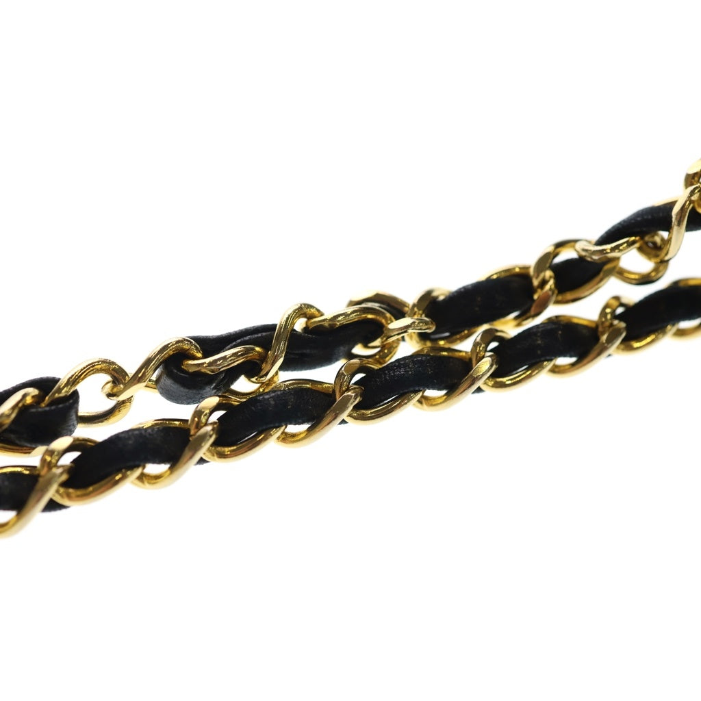 CHANEL(シャネル) マトラッセ23 Wフラップ Wチェーンショルダーバッグ ブラック ラムスキン ゴールド金具 A01113 14番台 レディース