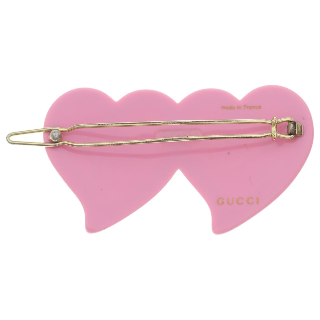 GUCCI(グッチ) インターロッキングG ハート ヘアピンク ピンク レジン GP レディース