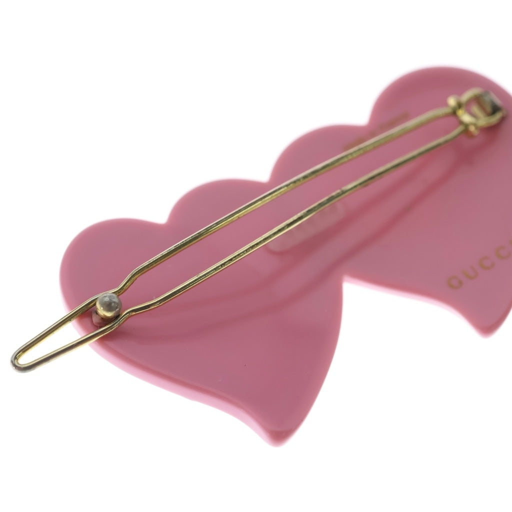 GUCCI(グッチ) インターロッキングG ハート ヘアピンク ピンク レジン GP レディース