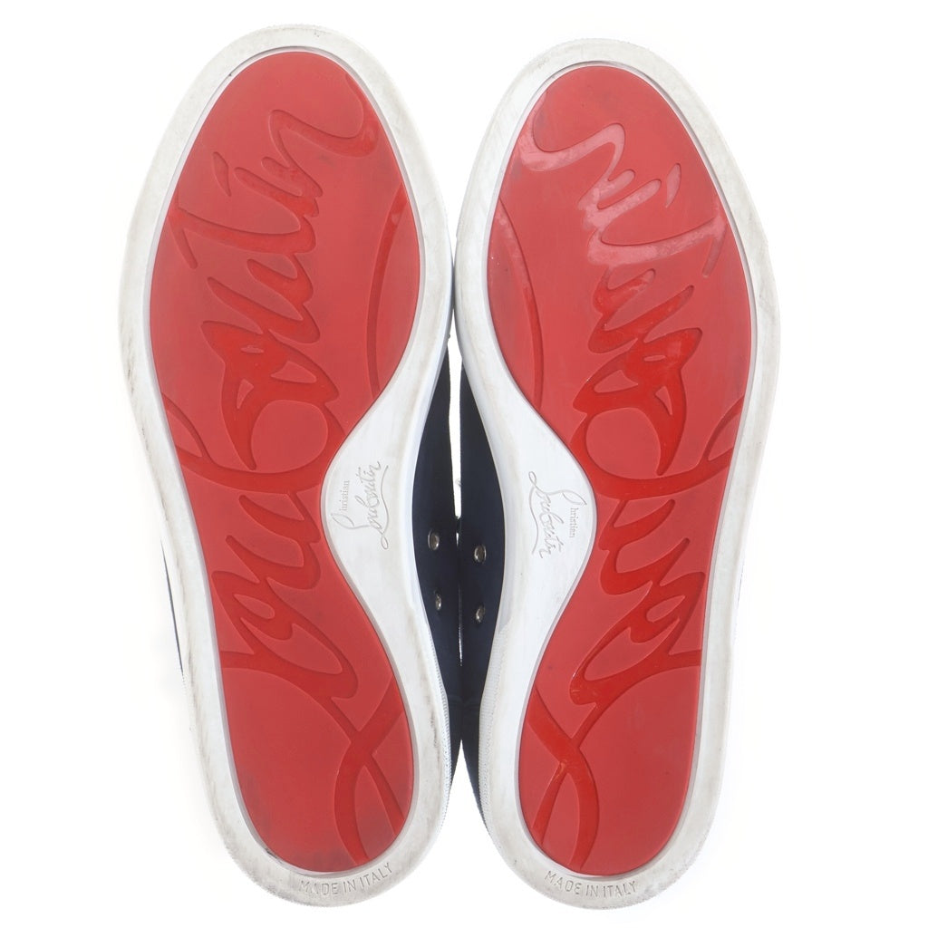 CHRISTIAN LOUBOUTIN(クリスチャンルブタン) スタッズ ローカットスエードスニーカー スリッポン ネイビー #40 1/2